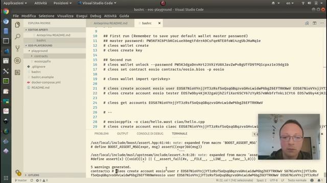 EOS Smart Contracts Development Environment set up with Docker смотреть онлайн