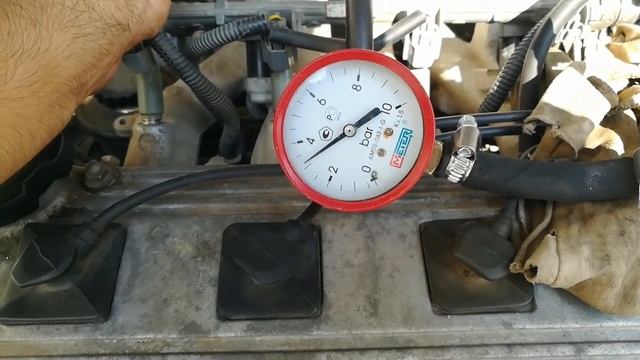 замер давления топлива 4afe Corolla E11 1999 г.в.