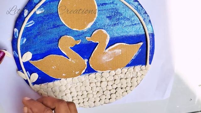 Clay art painting | 3D Clay Mural | Duck | wall decor | clay craft ideas смотреть онлайн