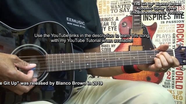THE GIT UP Blanco Brown Acoustic Guitar Cover LESSON LINK BELOW! смотреть онлайн