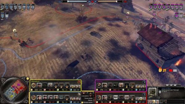 COH2 ● ТУРНИР МАТЧ ЗА 3 МЕСТО hireling, Waltray VS Ultimatium, Kirill "ANDATRUS CHAMPIONS 2x2"