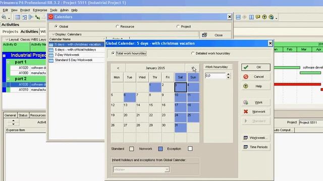 Primavera P6 create new calendar смотреть онлайн