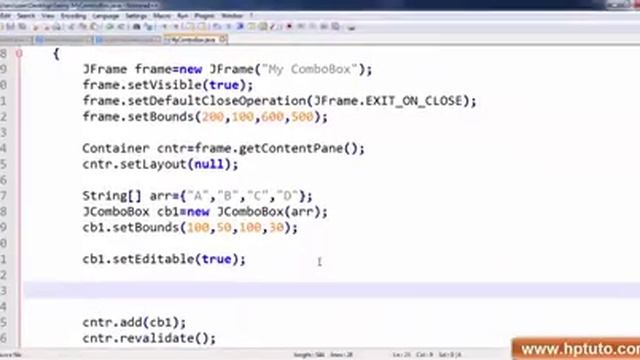 Swing Hindi 045 JComboBox 03 How to set selected Item Internally YouTube смотреть онлайн