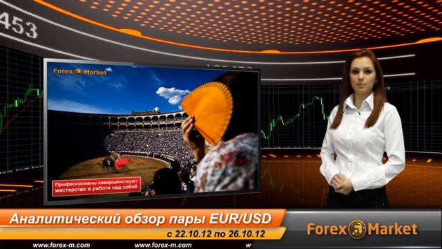 Прогноз Форекс пары EUR/USD с 22.10.2012 по 26.10.2012 смотреть онлайн