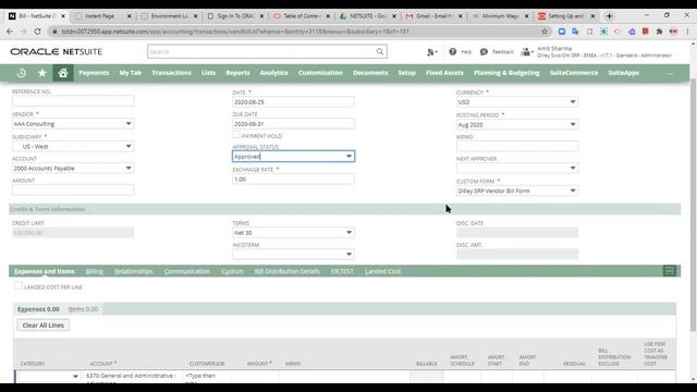 How to Enter a Vendor Bill in NetSuite | NetSuite Payable Tutorials | Oracle NetSuite смотреть онлайн