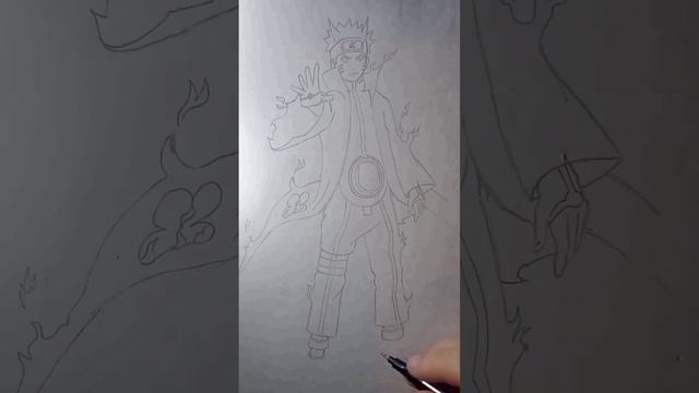Рисую Режим Мудреца Шести Путей #anime #narutouzumaki #drawtutorial