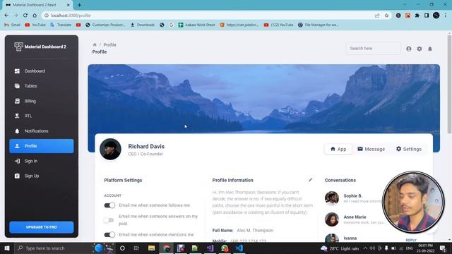 React Admin Dashboard App (Source Code) With Theming, Tables, Charts, and More | Web Tech смотреть онлайн