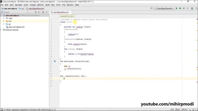 #104 Kotlin Tutorial | return Object from method смотреть онлайн