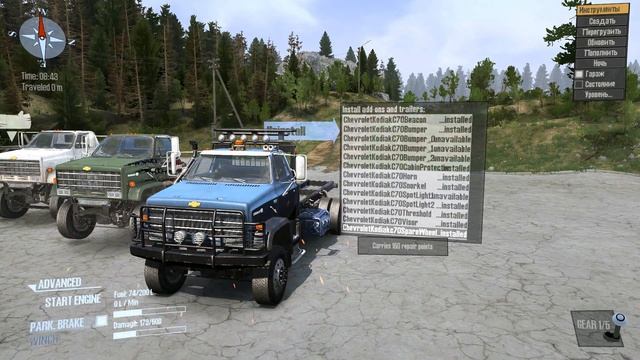 MudRunner обзор мода Chevrolet Kodiak C70 - Мад раннер смотреть онлайн