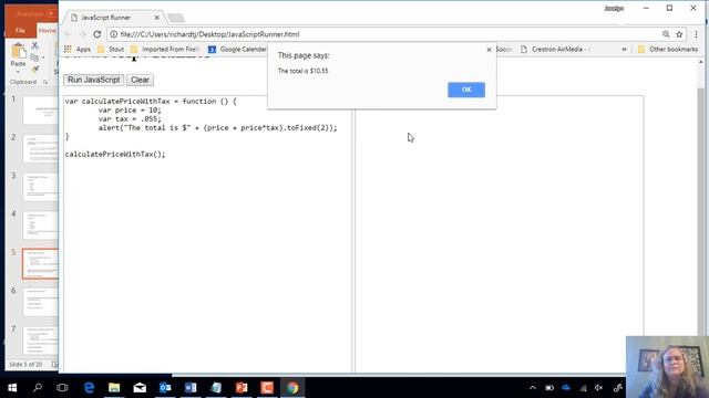 9a. JavaScript Functions - Writing a Function смотреть онлайн