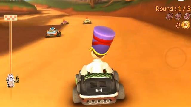 Garfield Kart - Walkthrough HAMBURGER CUP смотреть онлайн