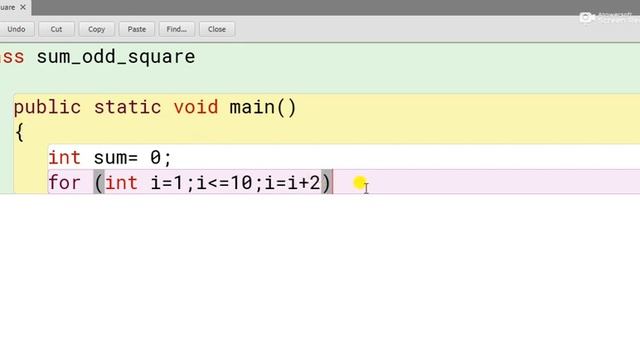 Write a program in Java to print the sum of square of odd number between 1 to 10. #javatutorial#jav смотреть онлайн