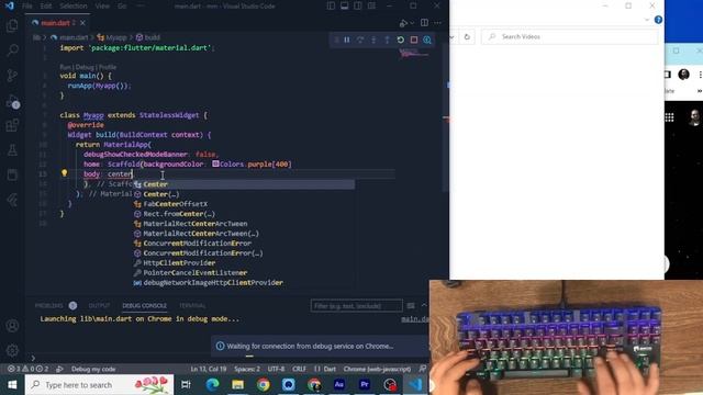 ASMR Programming - flutter Hello World Coding - No Talking смотреть онлайн