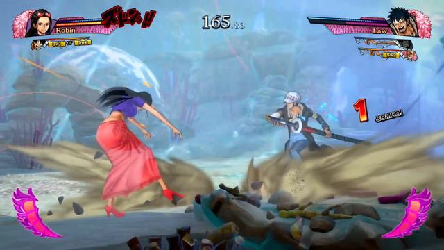 One Piece: Burning Blood | Robin & Luffy vs. Fujitora, Doflamingo & Law смотреть онлайн