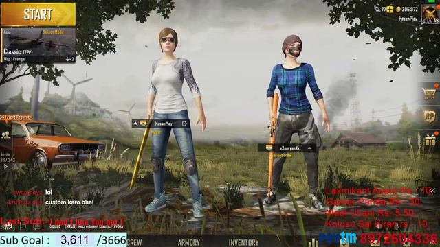Pubg mobile live hindi | play with sub| Aao khele milke Pele.... Pyar Karo bhaioo :) смотреть онлайн