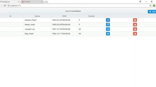 Angular 5 Tutorial - PrimeNG CRUD application Part2 смотреть онлайн