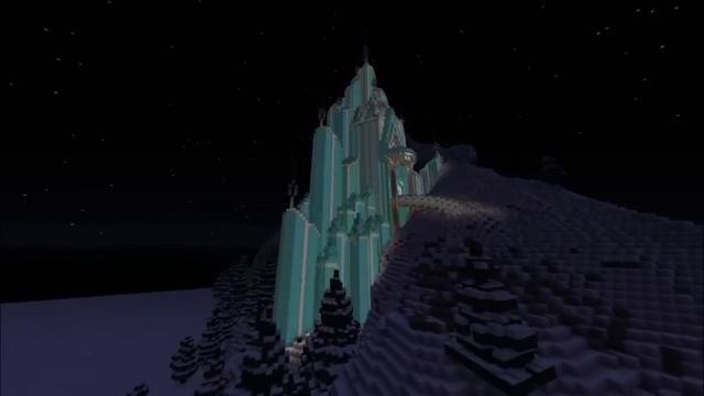 Elsa's Ice Castle from Frozen remade in Minecraft! смотреть онлайн