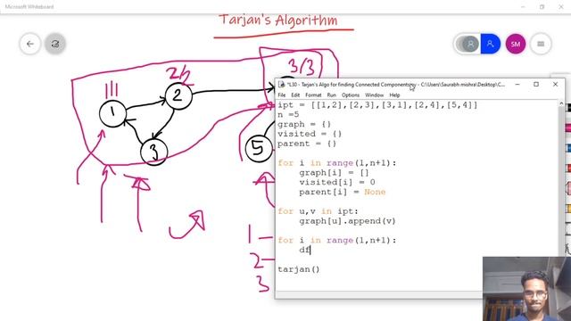30- Tarjan's Algorithm | Graph Theory | Python смотреть онлайн