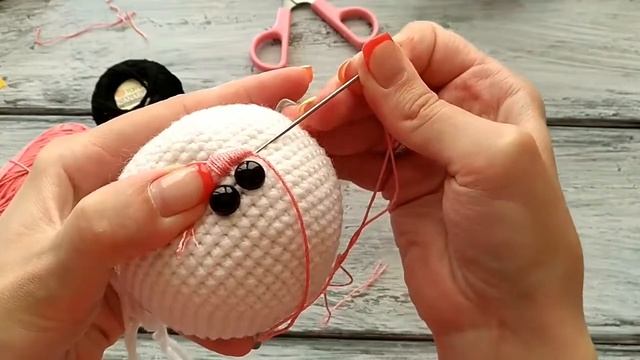 Зайка в стиле тильда крючком: МК оформление мордочки? смотреть онлайн