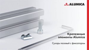 Пазовый сухарь с фиксатором (лепесток) для конструкционного алюминиевого профиля Alumica