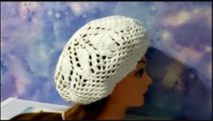 БЕРЕТ крючком. Берет шапочка крючком, весна-лето. (720p)