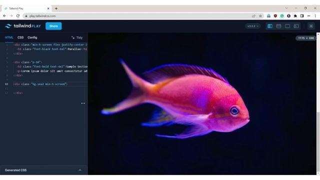 Parallax scrolling effect - Tailwind CSS смотреть онлайн