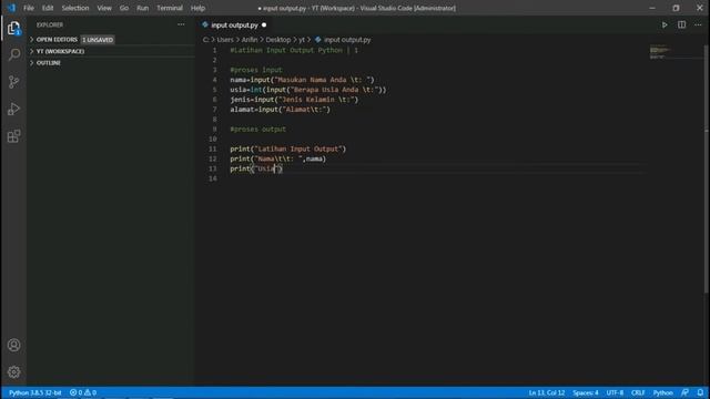 Latihan Input Output pada Python | 1 смотреть онлайн