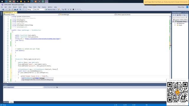 Validasi Login ke Database Di UNITY3D Dengan Menggunakan API PHP ( Laravel ) JSON - #CikaraAcademy смотреть онлайн