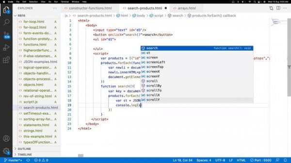 How to use JSON search in JavaScript