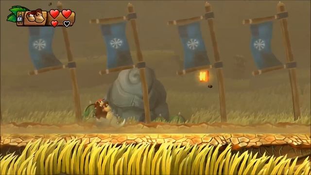 Donkey Kong Country: Tropical Freeze - 100% Walkthrough - 3-3 Frantic Fields (Puzzle and KONG) смотреть онлайн