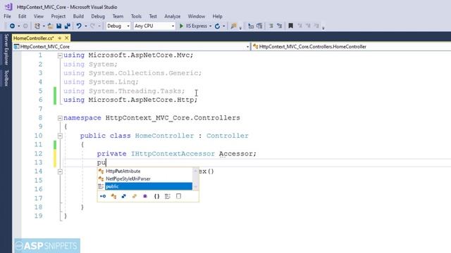 Using HttpContext in ASP.Net Core смотреть онлайн