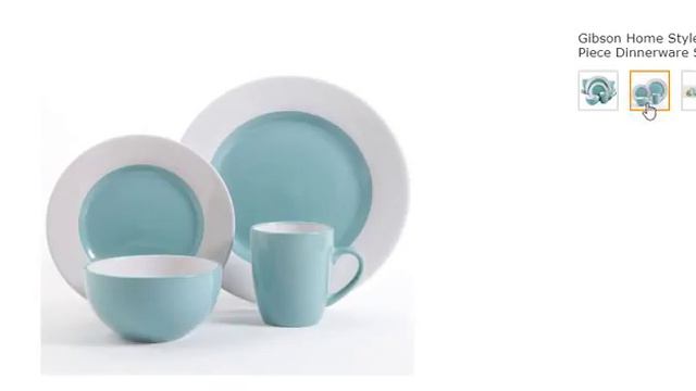 Gibson Home Style Deluxe 16-Piece Dinnerware Set, Blue смотреть онлайн