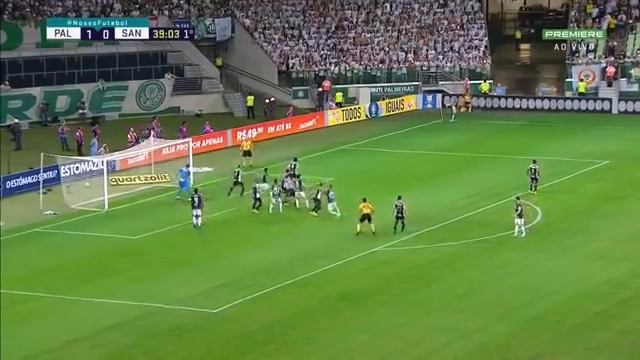 Gol de Edu Dracena palmeiras 2 x 0 Santos смотреть онлайн