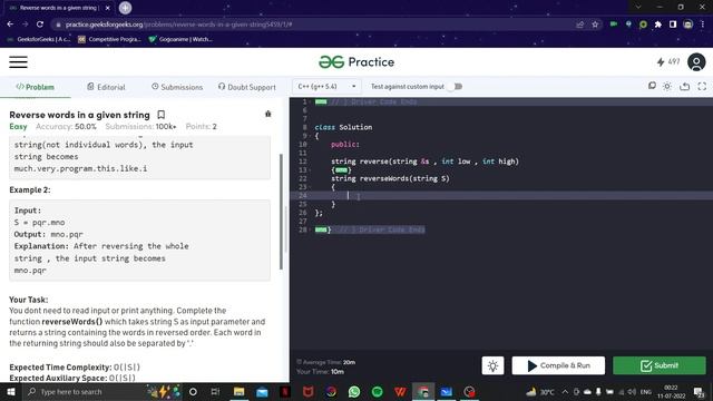 Reverse words in a given string | C++ Program смотреть онлайн