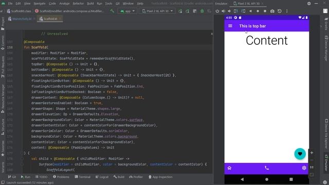 Что такое Scaffold в Android JetPack Compose смотреть онлайн