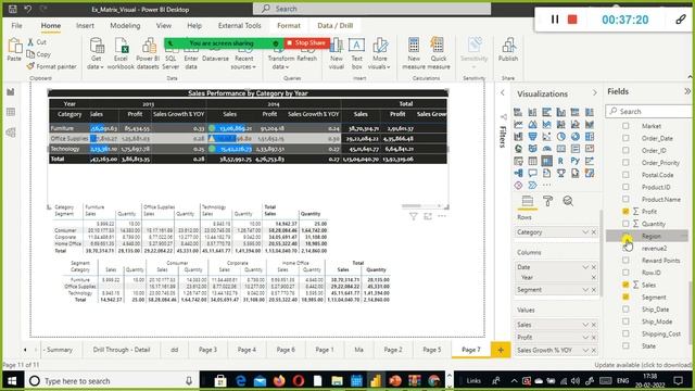 12.2 - Table Vs Matrix Visual - Power BI смотреть онлайн