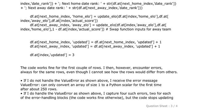 Pandas : Python: 'ValueError: can only convert an array of size 1 to a Python scalar' when looping смотреть онлайн