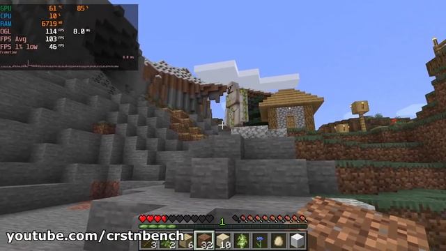 AMD Ryzen 5 4500U \ AMD Radeon Graphics \ Minecraft (Java) @1080p 12 chunks, well playable смотреть онлайн