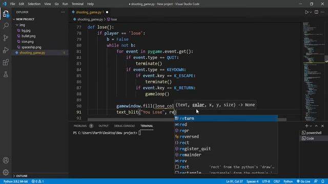 Python game development using Pygame - Game Over #12 смотреть онлайн