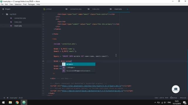 CRUD PHP MySQL Insert, Read, Update, Delete смотреть онлайн