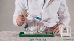 Химические опыты. Разложение гидроксида меди (II)