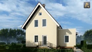 Компактный дом с уютной планировкой для загородной жизни. Проект двухэтажного дома с мансардой