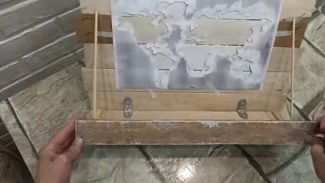 Арт-Полка из деревянного ящика. Карта / The Art Shelf, wooden box. Map смотреть онлайн