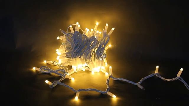 Светодиодная уличная линейная гирлянда Нить каучуковая 10 метров мерцающая 100 диодов смотреть онлайн