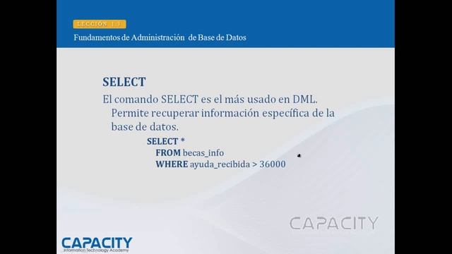 Curso Base de Datos PostgreSQL - Lenguaje de Manipulación de Datos - CAPACITY смотреть онлайн