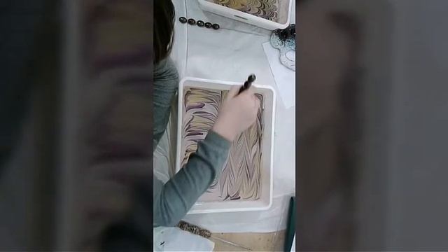 Валентинка. Мастер клас Єбру - рисование на воде. Drawing on water Ebru. смотреть онлайн