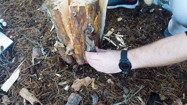 Финская свеча топором. Жарим сало с яйцами на Костре? смотреть онлайн