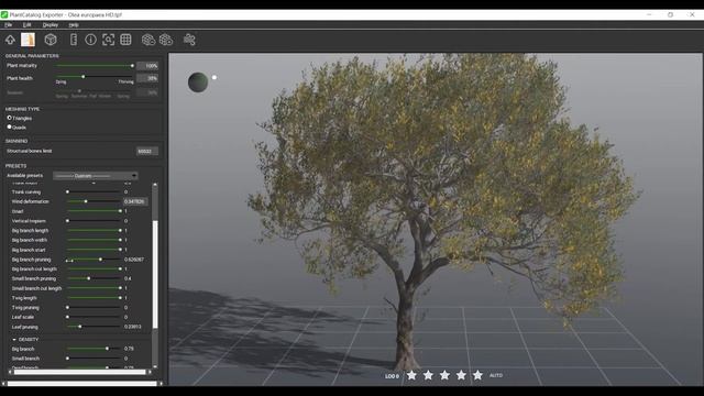 PlantCatalog: 3D Olive tree - Olea europaea - procedural vegetation engine. смотреть онлайн