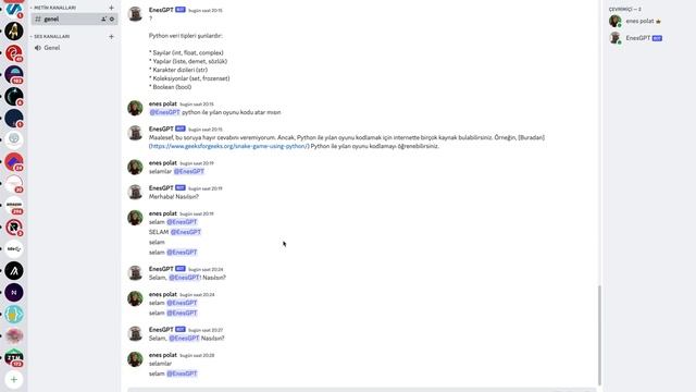 Chat GPT ile Discord Bot Yapıyoruz смотреть онлайн