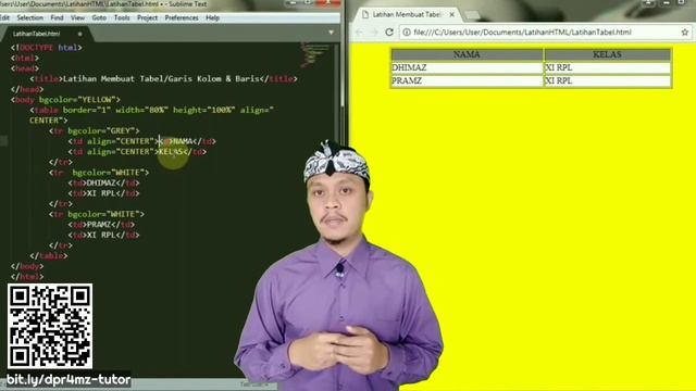 Pembelajaran TAG TABEL HTML TABLE Mobile HP Android PC Tutorial Online RPL SMK Dhyana Sakti Bandung смотреть онлайн
